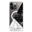 Black And White Marble iPhone 12 Pro MagSafe Compatible Ultra Clear Case Discount