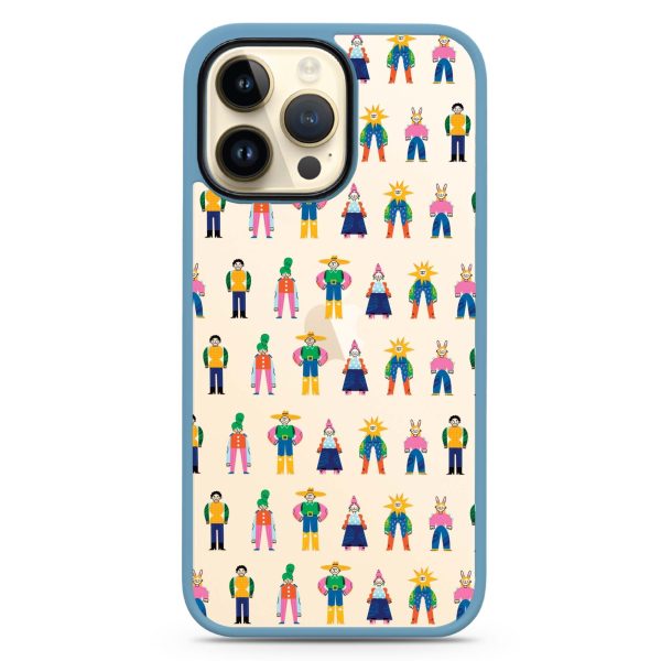 Abstract People Family iPhone 14 Pro Impact Guard Bumper Case Hot on Sale