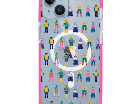 Abstract People Family iPhone 14 MagSafe Compatible Ultra Shockproof Case Sale