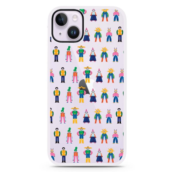 Abstract People Family iPhone 13 Mini Impact Guard Bumper Case Fashion