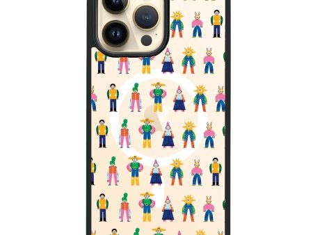 Abstract People Family iPhone 14 Pro MagSafe Compatible Impact Guard Bumper Case Online Sale