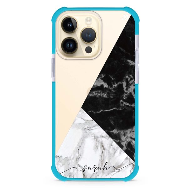 Black And White Marble iPhone 12 Pro Max Ultra Shockproof Case Cheap