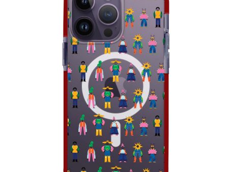 Abstract People Family iPhone 14 Pro Max MagSafe Compatible Ultra Shockproof Case Sale