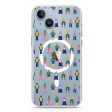 Abstract People Family iPhone 14 MagSafe Compatible Ultra Clear Case Cheap