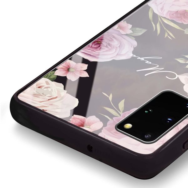 Beautiful Pretty Floral Samsung S20 Glass Case Online Hot Sale