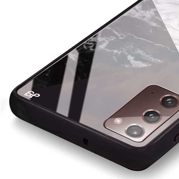 Black And White Marble Samsung Note 20 Glass Case Online now