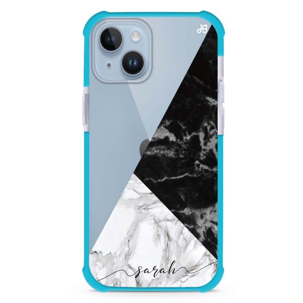 Black And White Marble iPhone 13 Mini Ultra Shockproof Case Hot on Sale