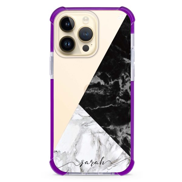 Black And White Marble iPhone 14 Pro Ultra Shockproof Case Online Sale