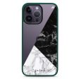 Black And White Marble iPhone 14 Pro Max Impact Guard Bumper Case Online now