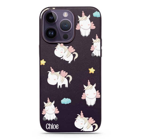 Baby Cute Unicorn MagSafe Leather Case Supply