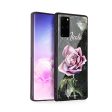 Black Marble Rose Samsung S20 Glass Case on Sale