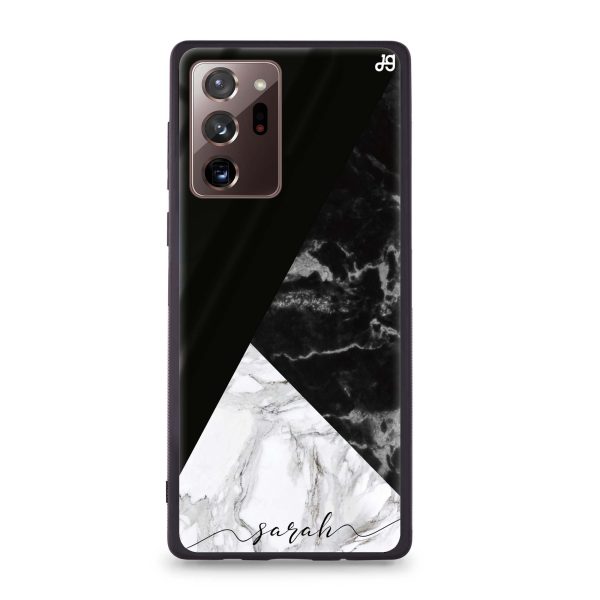 Black And White Marble Samsung Note 20 Ultra Glass Case Hot on Sale