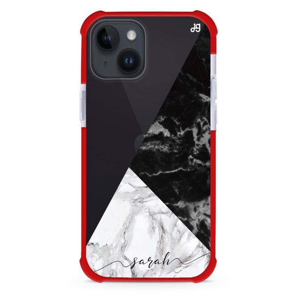 Black And White Marble iPhone 14 Plus Ultra Shockproof Case Hot on Sale