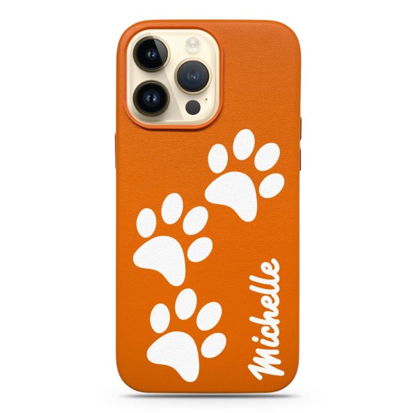 Animal footprints MagSafe Leather Case For Sale