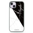 Black And White Marble iPhone 15 Plus Impact Guard Bumper Case For Discount