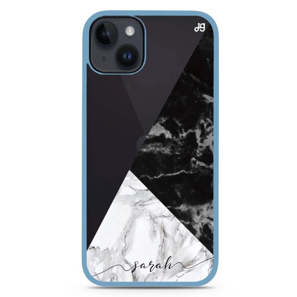 Black And White Marble iPhone 13 Impact Guard Bumper Case Hot on Sale