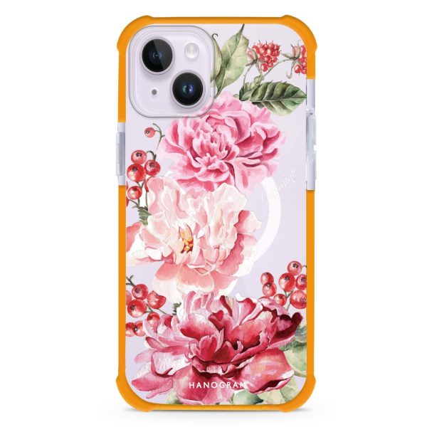 Pretty Watercolor Flowers iPhone 14 Plus MagSafe Compatible Ultra Shockproof Case For Cheap