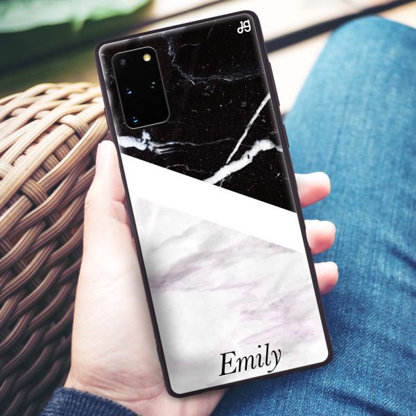 Black & White Marble Samsung S20 Plus Glass Case Sale