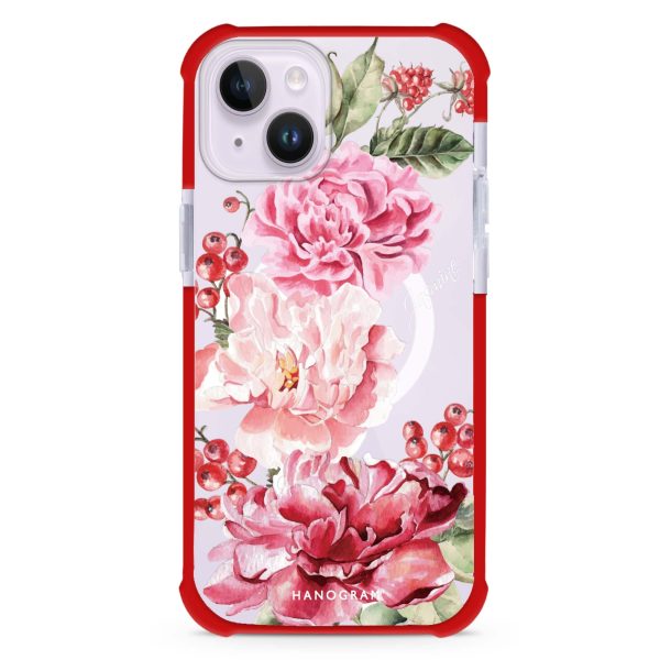 Pretty Watercolor Flowers iPhone 14 Plus MagSafe Compatible Ultra Shockproof Case For Cheap