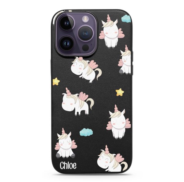 Baby Cute Unicorn MagSafe Leather Case Supply