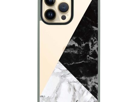 Black And White Marble iPhone 13 Pro Impact Guard Bumper Case Online