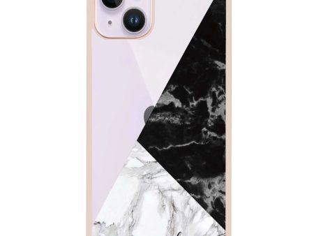 Black And White Marble iPhone 13 Impact Guard Bumper Case Hot on Sale