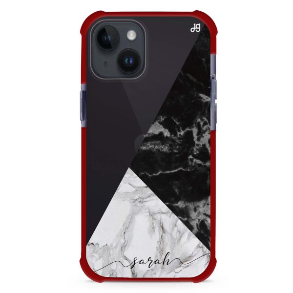 Black And White Marble iPhone 14 Plus Ultra Shockproof Case Hot on Sale