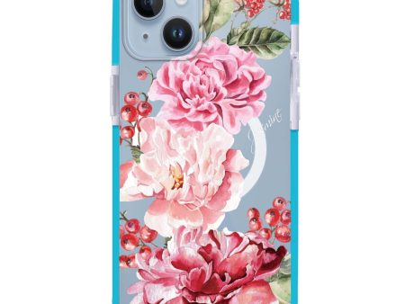 Pretty Watercolor Flowers iPhone 14 Plus MagSafe Compatible Ultra Shockproof Case For Cheap