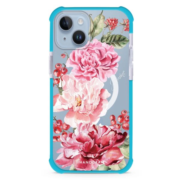 Pretty Watercolor Flowers iPhone 14 Plus MagSafe Compatible Ultra Shockproof Case For Cheap