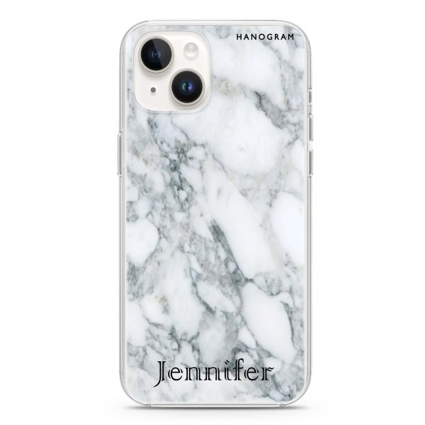 Black And White Marble iPhone 14 Plus MagSafe Compatible Ultra Clear Case Online Hot Sale