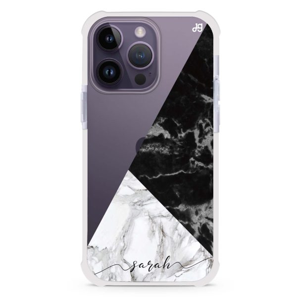 Black And White Marble iPhone 14 Pro Ultra Shockproof Case Online Sale