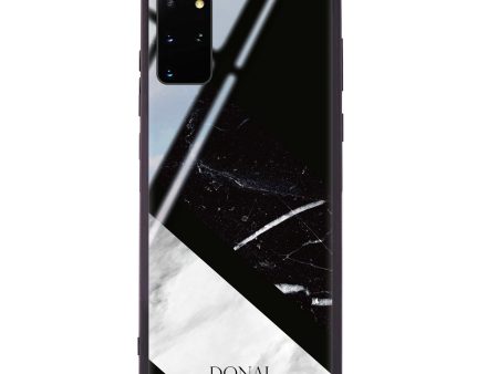 B & W Marble Samsung S20 Plus Glass Case For Cheap