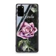 Black Marble Rose Samsung S20 Plus Glass Case For Cheap