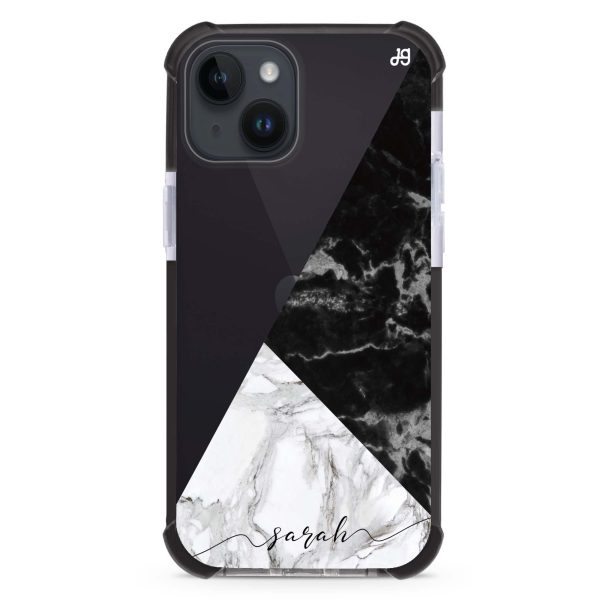 Black And White Marble iPhone 14 Ultra Shockproof Case Cheap