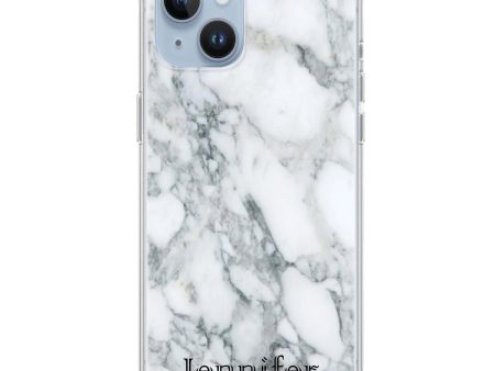 Black And White Marble iPhone 14 MagSafe Compatible Ultra Clear Case Supply