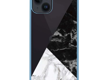 Black And White Marble iPhone 14 Plus Impact Guard Bumper Case For Discount