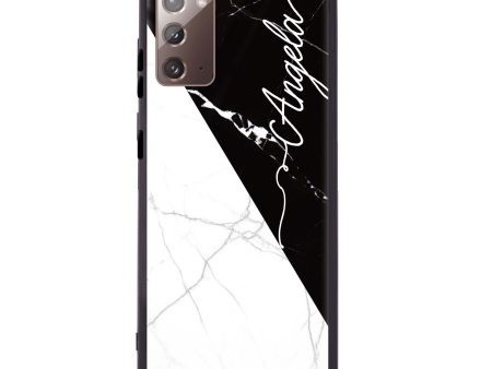 Black And White Marble Samsung Note 20 Glass Case on Sale