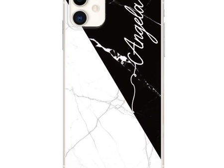 Black And White Marble iPhone 11 Soft Clear Case Fashion