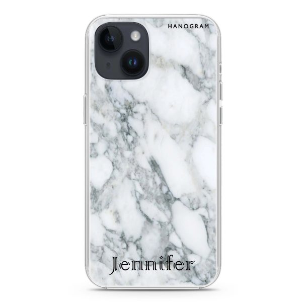 Black And White Marble iPhone 14 Plus MagSafe Compatible Ultra Clear Case Online Hot Sale