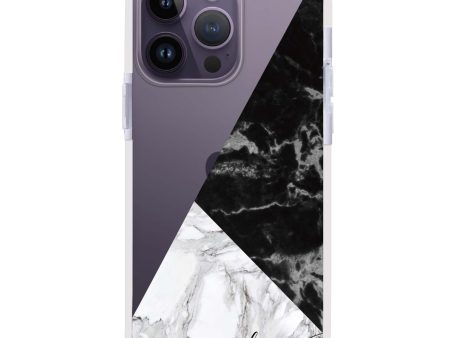 Black And White Marble iPhone 14 Pro Max Ultra Shockproof Case Fashion