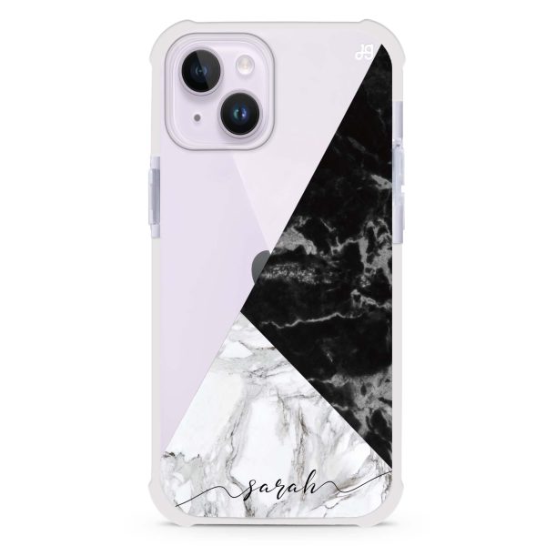 Black And White Marble iPhone 13 Mini Ultra Shockproof Case Hot on Sale