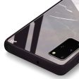 B & W Marble Samsung S20 Plus Glass Case For Cheap