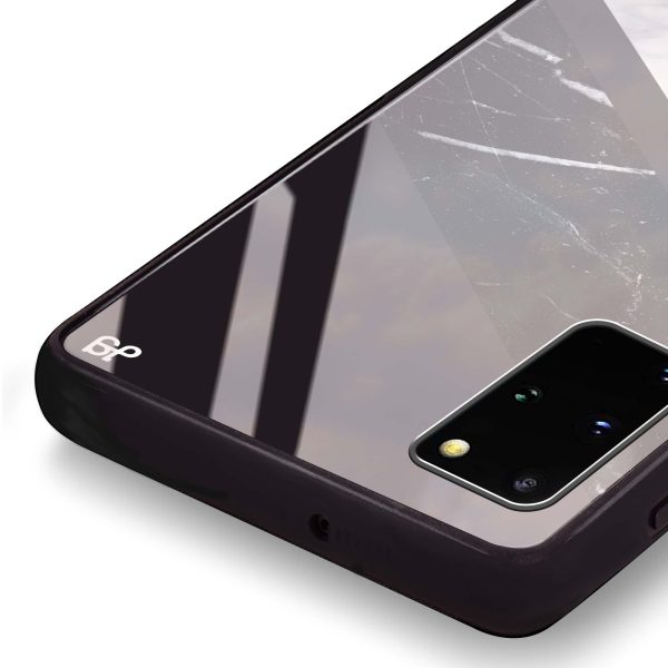 B & W Marble Samsung S20 Plus Glass Case For Cheap