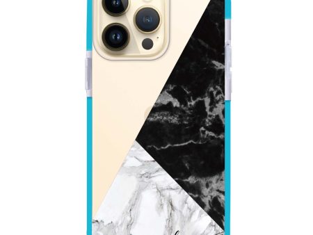 Black And White Marble iPhone 13 Pro Ultra Shockproof Case on Sale