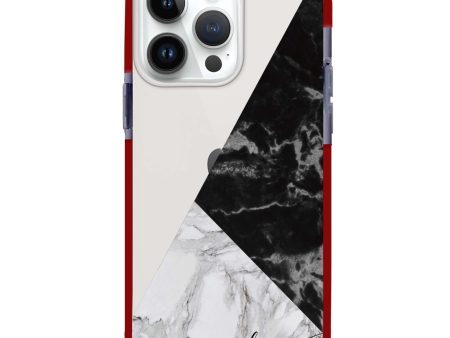 Black And White Marble iPhone 13 Pro Max Ultra Shockproof Case Online now