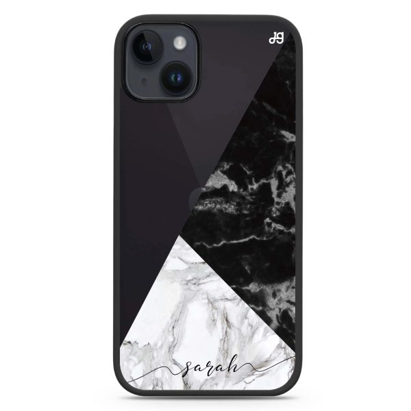 Black And White Marble iPhone 14 Impact Guard Bumper Case Discount