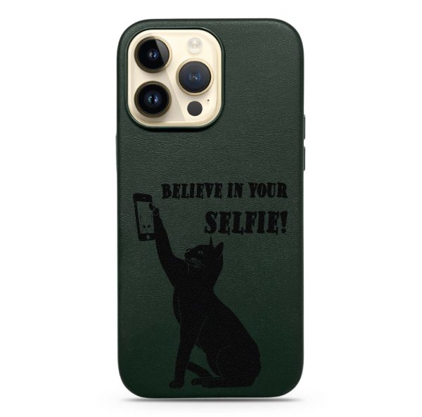 Believe Selfie MagSafe Leather Case Discount