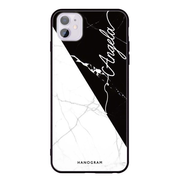 Black And White Marble iPhone 11 Glass Case Online Hot Sale