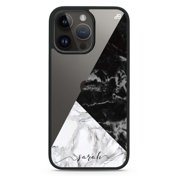 Black And White Marble iPhone 13 Pro Impact Guard Bumper Case Online