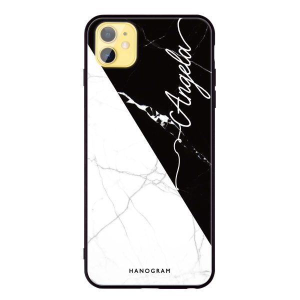 Black And White Marble iPhone 11 Glass Case Online Hot Sale